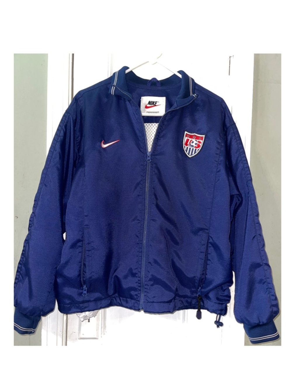 EUC Vintage Nike USA Soccer Blue Windbreaker Jacket